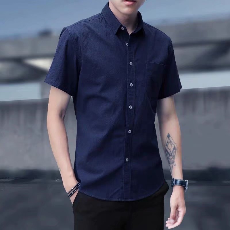 Trendy Handsome Summer Short Sleeve Men's Shirt - Image 6