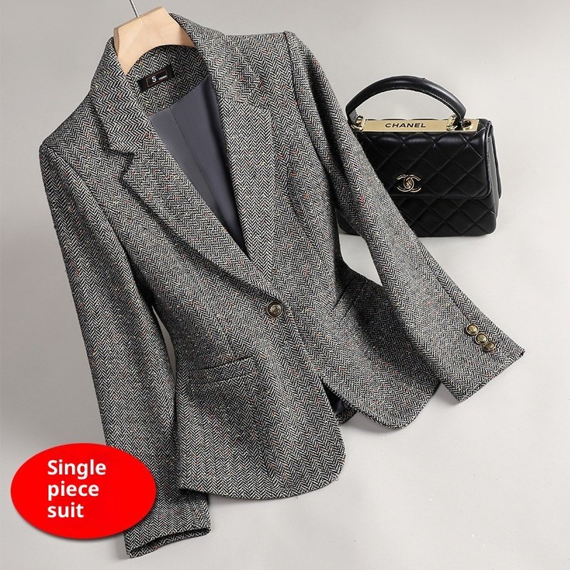 Women's Wool Suit Jacket - Image 8