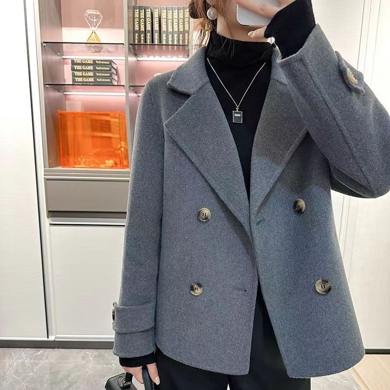 Short Handmade Fall Winter Coat Loose - Image 5