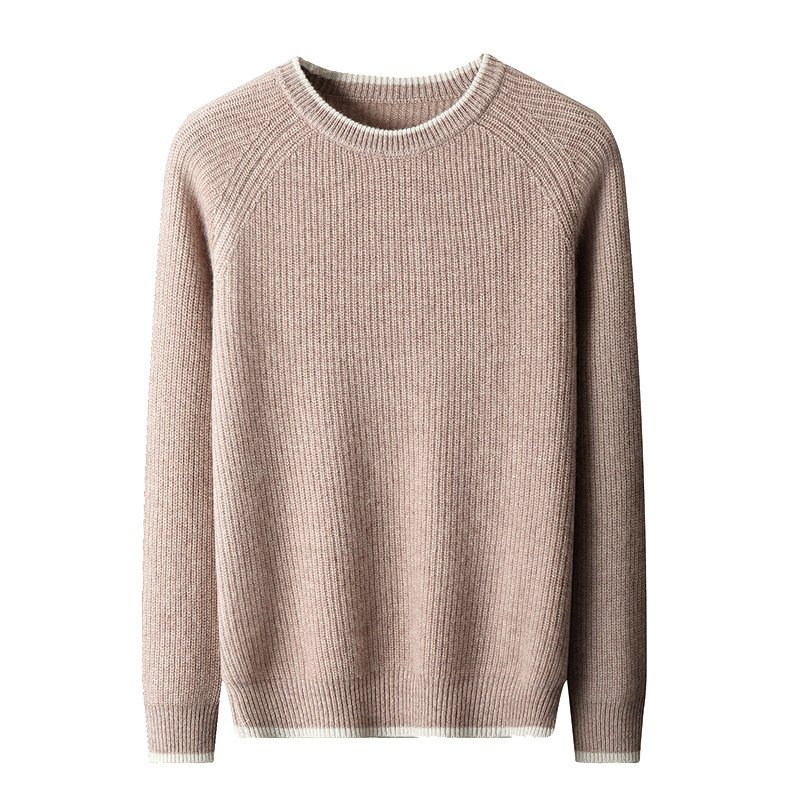 New Round Neck Double-strand Thickened Sweater For Men - Image 5