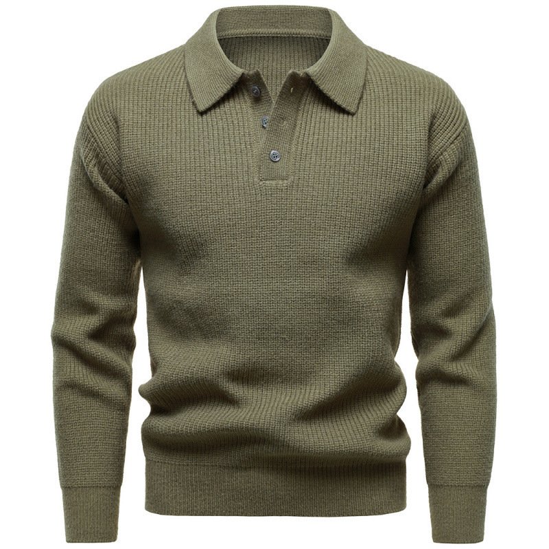 Men's British Fashion Polo Collar Sweater - Image 3