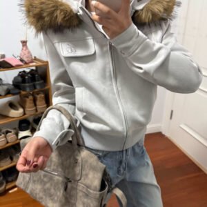 Women's Slim-fit Short Fur Collar Shoulder Jacket
