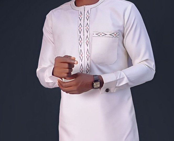 African Men's Ethnic Suit High Quality Embroidery - Image 6