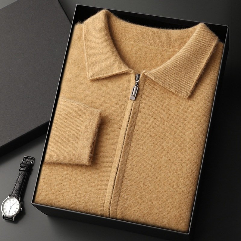 New Men's Cardigan Long Sleeve Sweater Coat - Image 4
