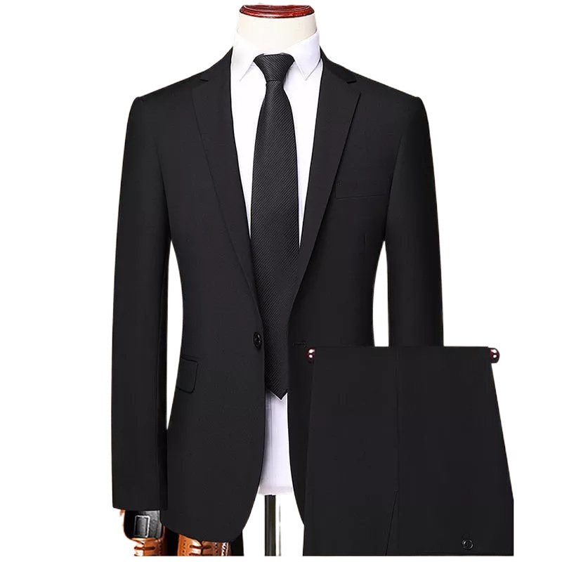 Suit Set Three-piece Set Men's Korean Style Slim Fit Business - Image 5