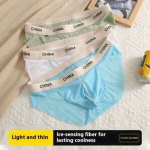 Triangle Underwear Men's Ice Silk Light Transparent Men's Nude Feel Low Waist