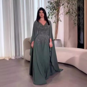 Large V-neck Rhinestone High-grade Dress Fairy