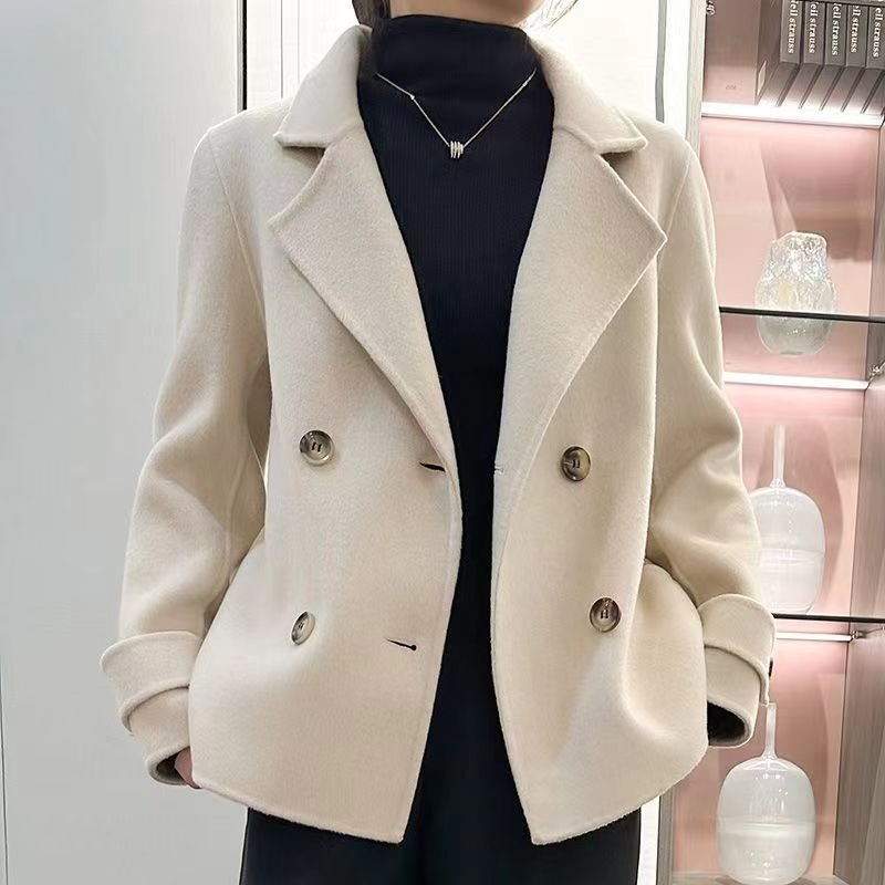 Short Handmade Fall Winter Coat Loose - Image 6