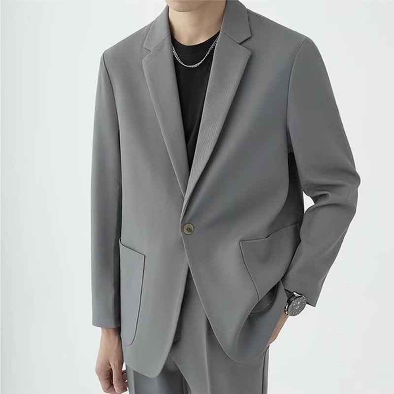 American High Street Leisure Suit Men Loose Drooping Korean Style - Image 4