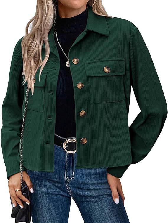 Short Corduroy Button Navel Jacket Short Coat Cross Border - Image 4
