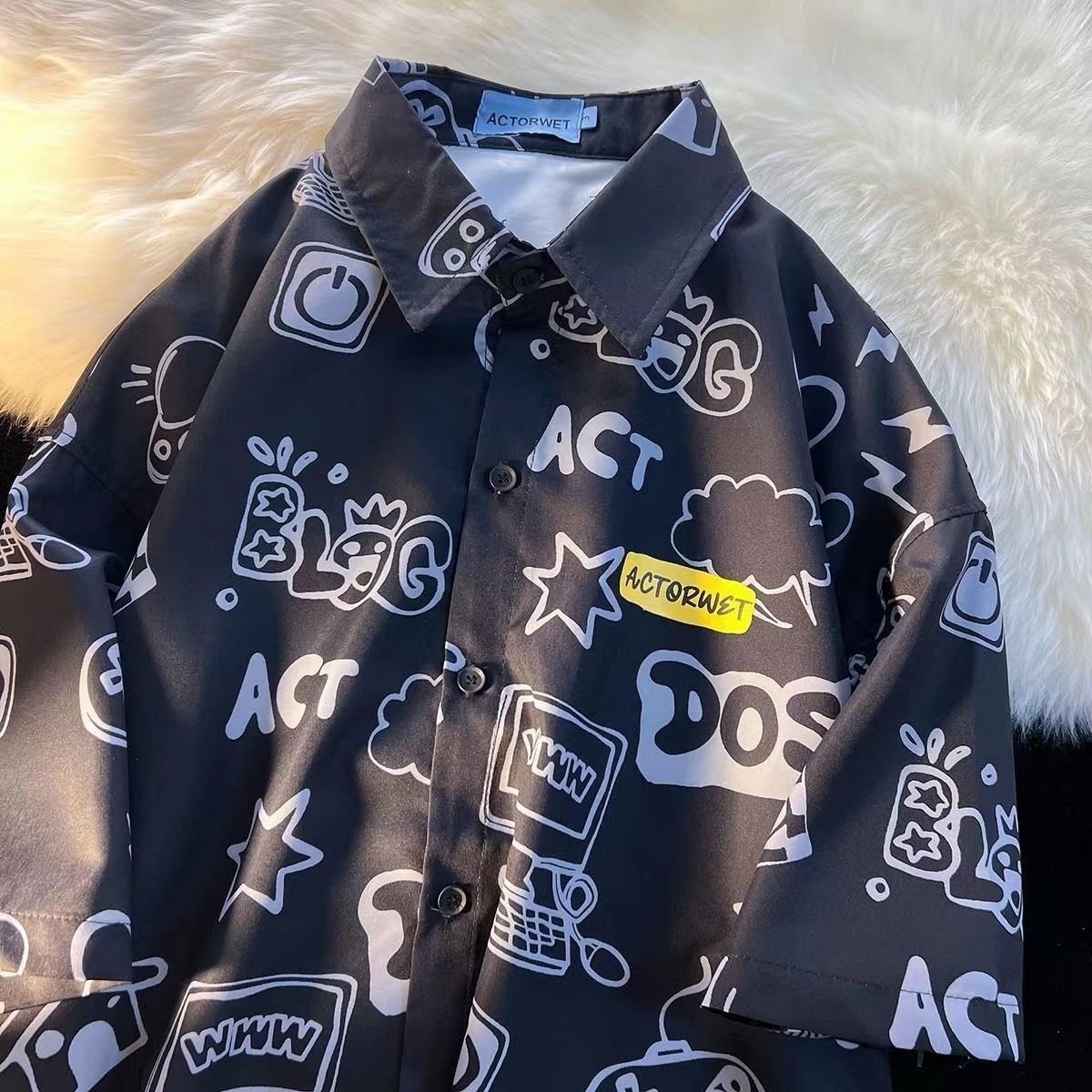 Student Loose Slim Fit Casual Shirt - Image 7