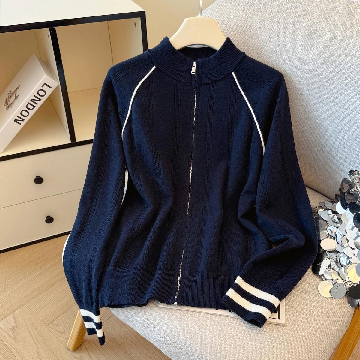 Design Sense Fashion Zipper Cardigan Outerwear - Image 10