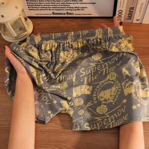 Cotton Printed Men's Home Loose Casual Print Boxer Shorts
