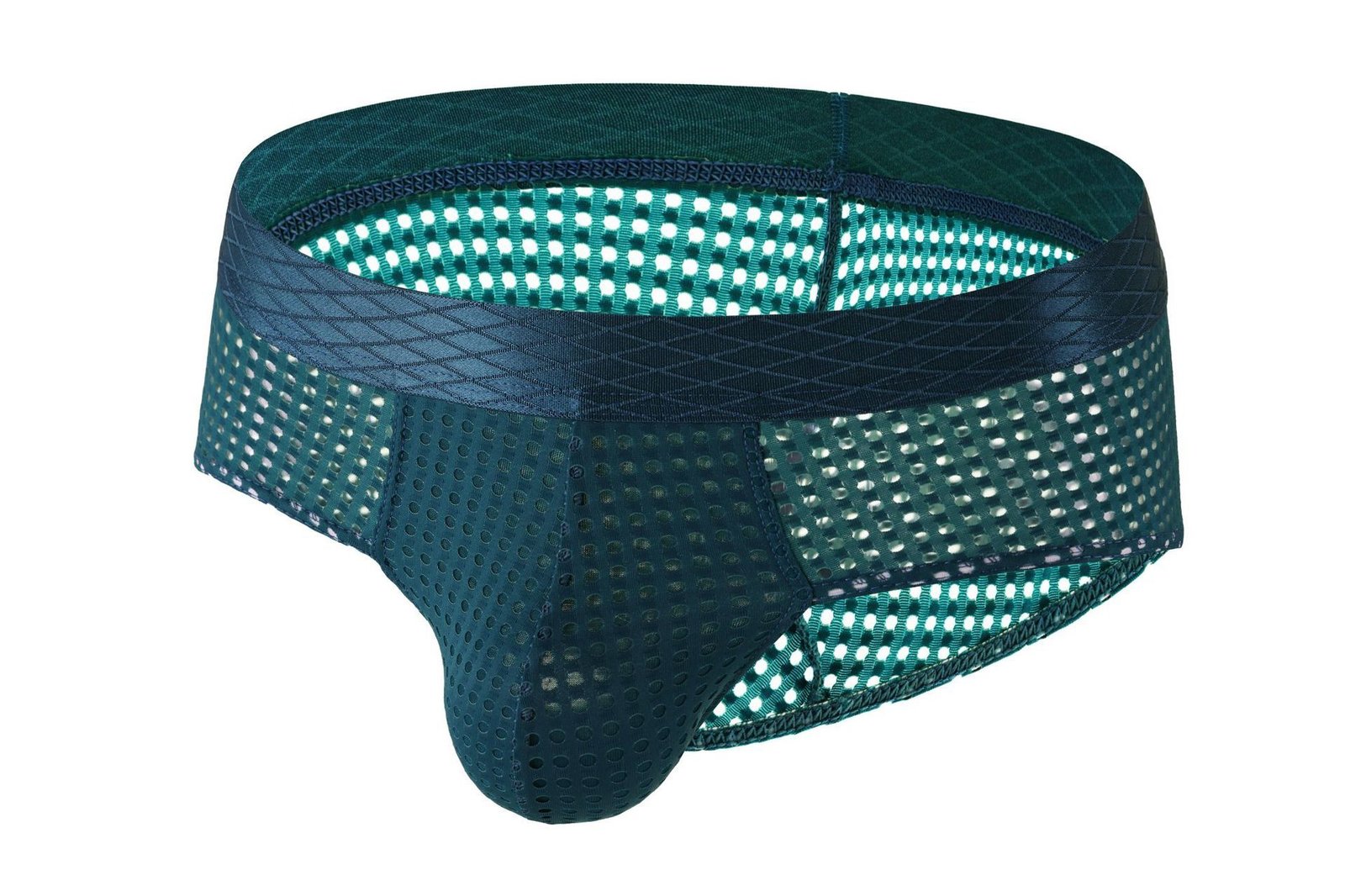 Men's Large Mesh Low Waist Wide Belt Briefs - Image 9