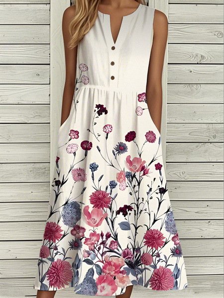 Women's Casual V-neck Sleeveless Dress - Image 10