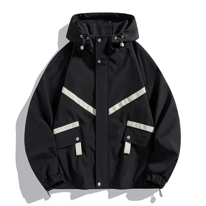 Hooded Jacket Waterproof Fashionable Jacket Outdoor Leisure Couple's Tops - Image 3