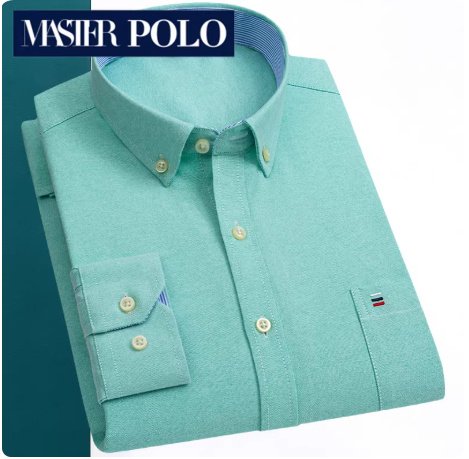 Middle-aged Men's Long Sleeve Pure Cotton Plaid Shirt - Image 5