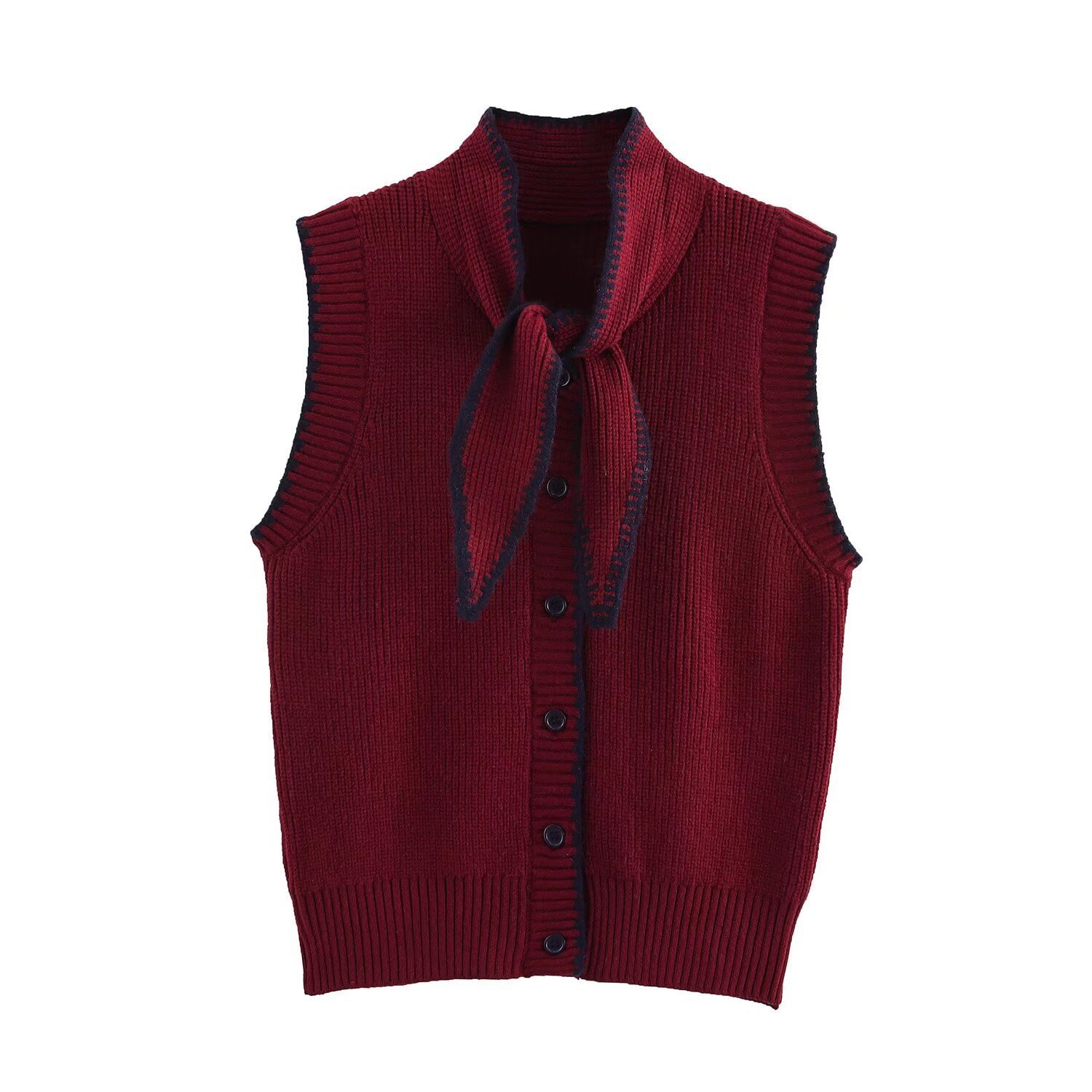 Women's European And American Style French Fashion Bowknot Decoration Vest - Image 2