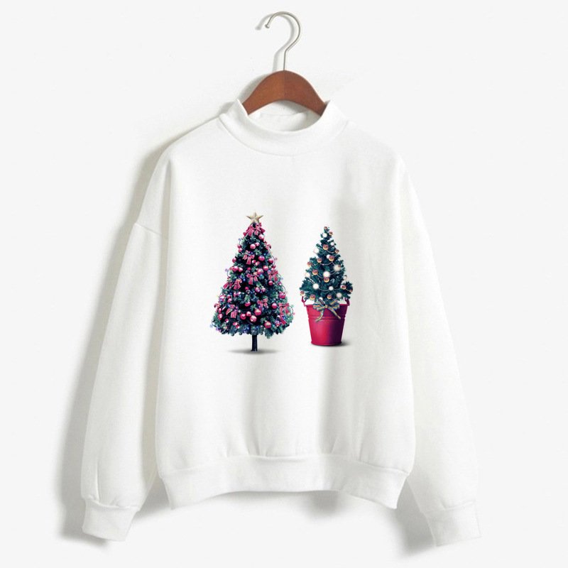 Christmas Printing Turtleneck Sweater Women - Image 4