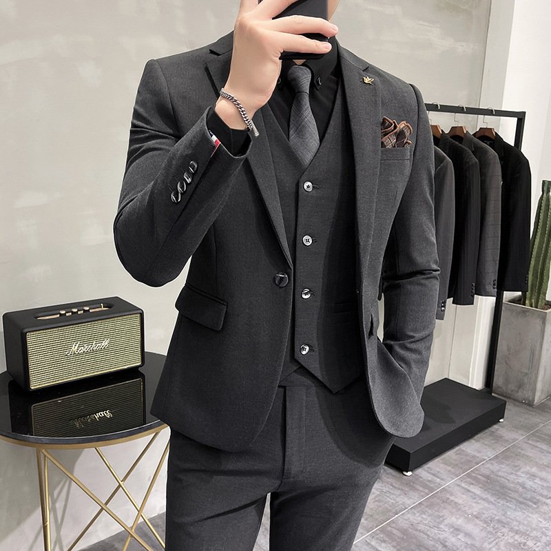 Wedding Dress Suit 3-piece Business Men's Suit - Image 4