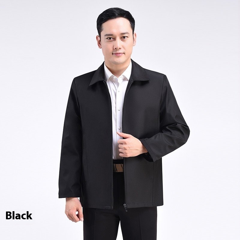 Lapel Business Middle-aged And Elderly Men's Jacket - Image 6