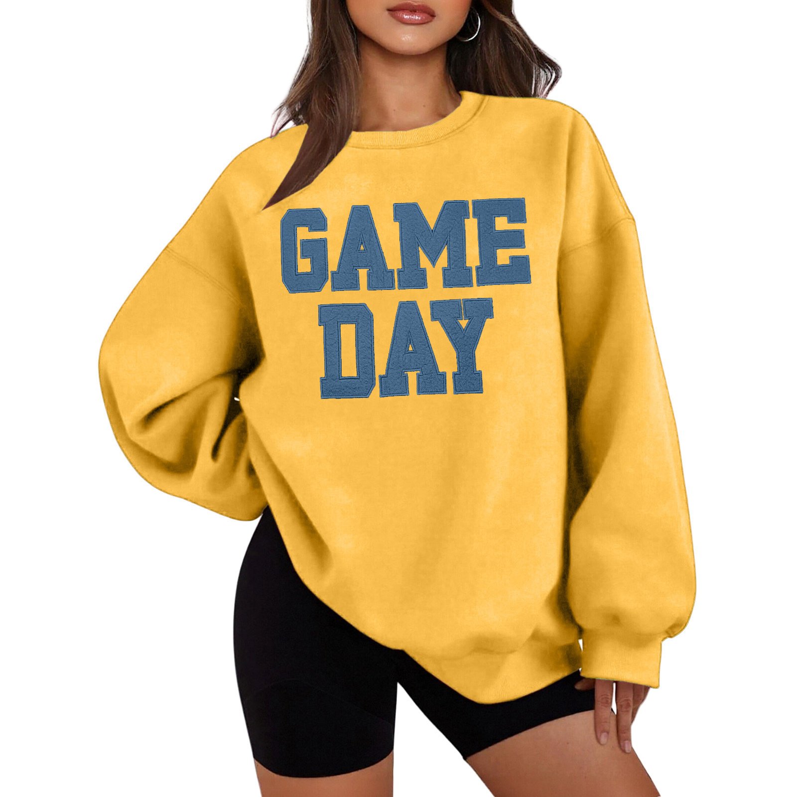 Casual Loose Letters Printed Crew Neck Sweatshirt - Image 6