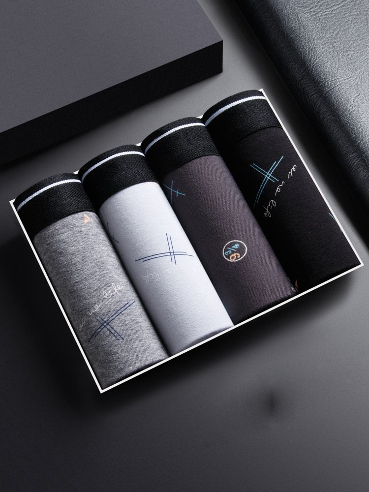 Men's Underwear Pure Cotton Boxer Brief Close-fitting Shorts - Image 7