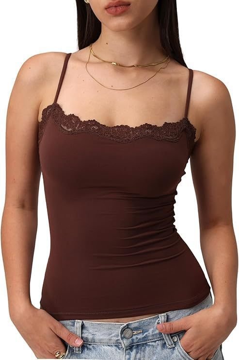 Women's Lace Camisole Square Collar Sexy Sleeveless Top - Image 7
