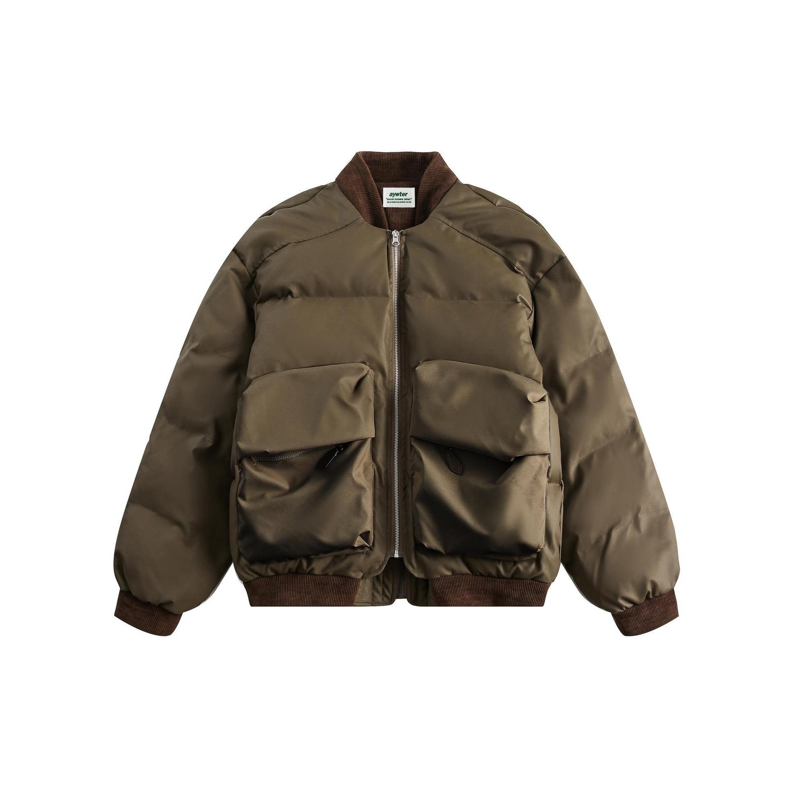 Stitching Pu Shuai Fake Two-piece Cotton-padded Clothes For Men And Women - Image 3