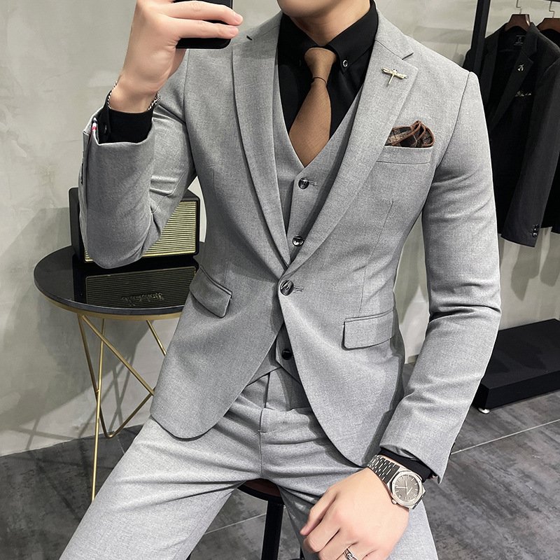 Wedding Dress Suit 3-piece Business Men's Suit - Image 6