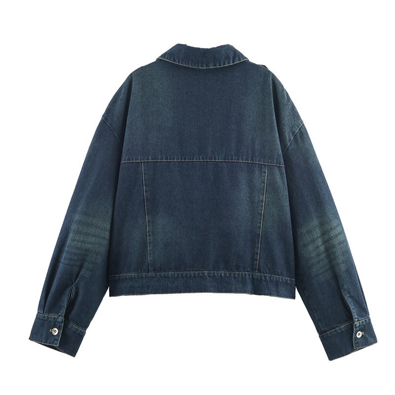 Short Slimming Denim Jacket Casual Jeans - Image 3