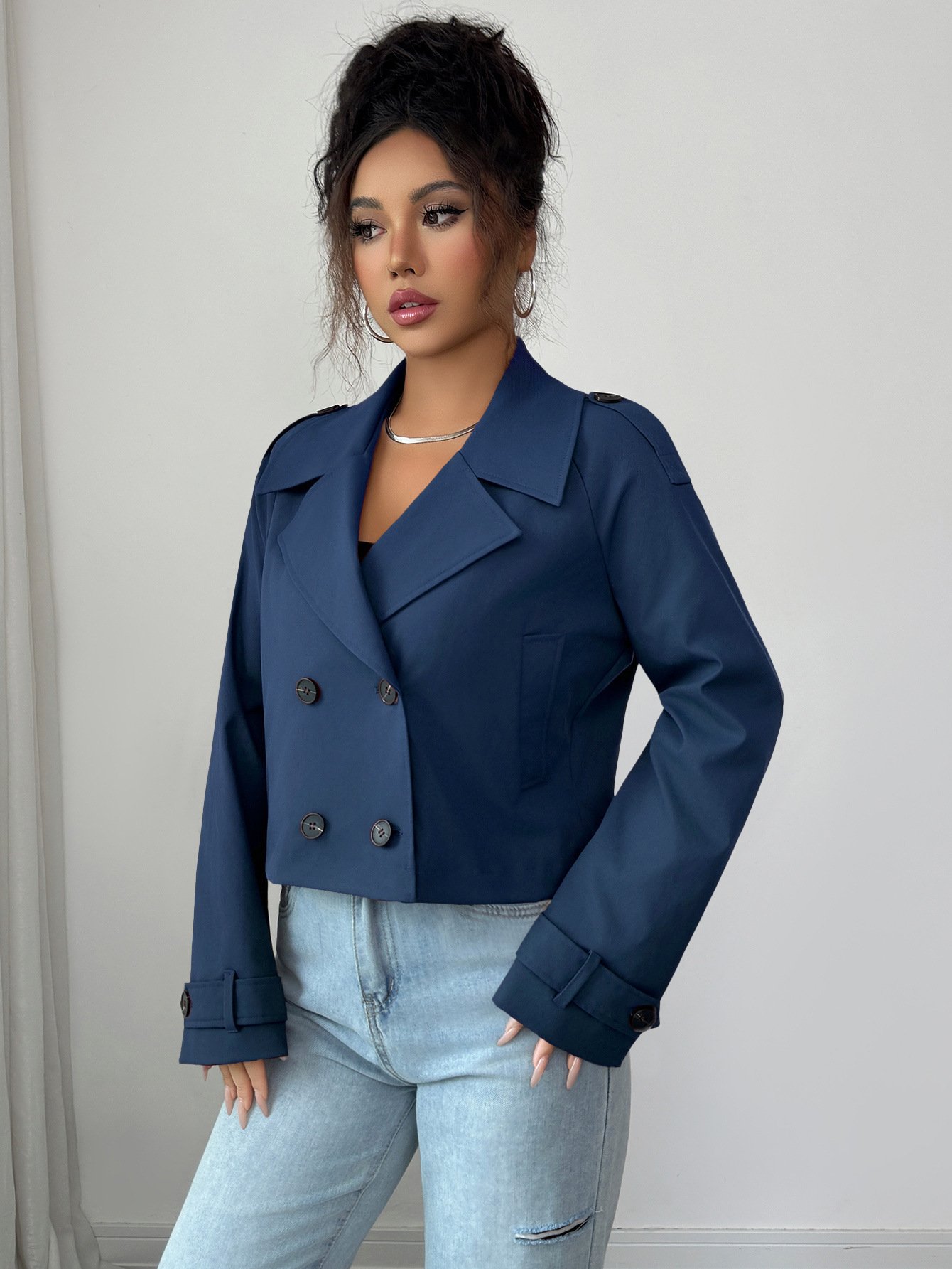 Casual Minimalist Long Sleeve Jacket Vest Coat Women - Image 7