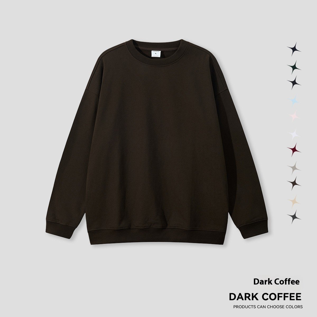 Round Neck Solid Color Hoodie Street Fashion Loose - Image 10