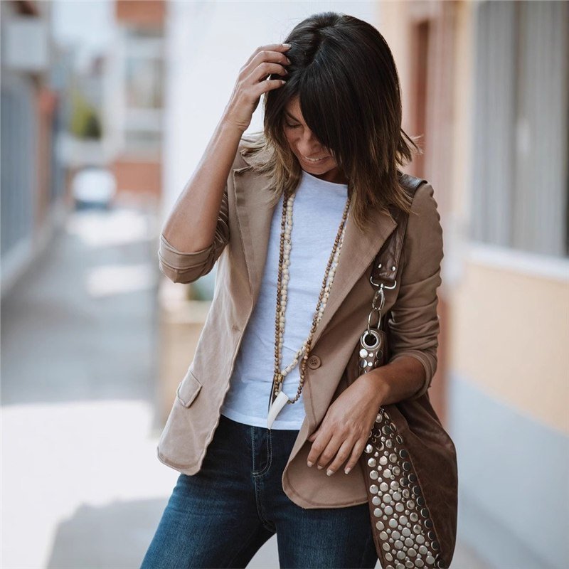 Lapel One Button Fashion Small Suit Ladies - Image 2