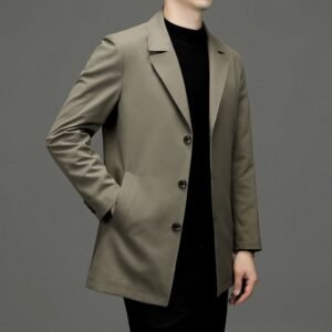 Casual Simple Men's Mid-length Oversized Loose Coat