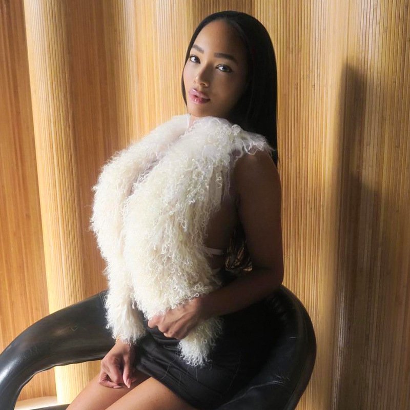 Sexy Bare Back Fur Collar Halter Vest - Image 2