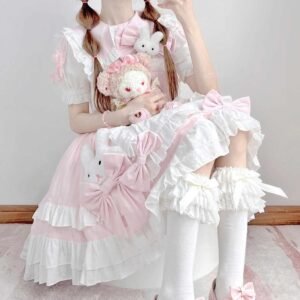Cute Suspender Skirt Outfit Lolita Dresses Women