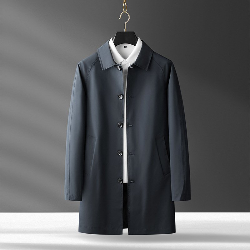 Trench Coat And Overcoat Light Luxury Casual Korean Style Temperament Coat Men's Light Winter - Image 4