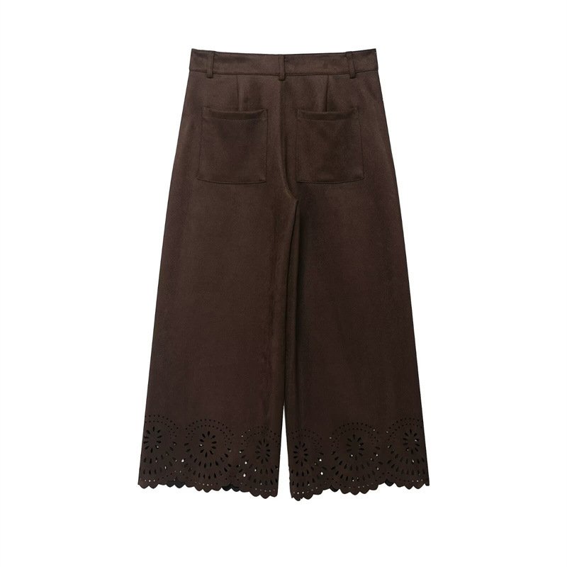 Women's Hollow-out Hem Top And Pants - Image 5