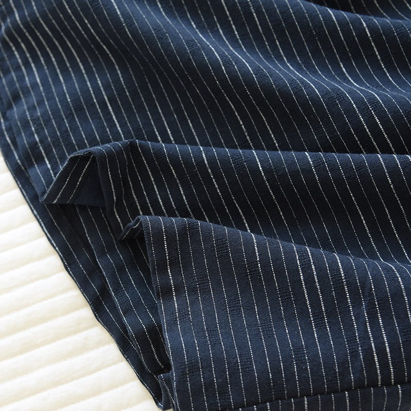 Summer Jacquard Gauze Cotton Kimono Thin Home Bathrobe Simple - Image 8