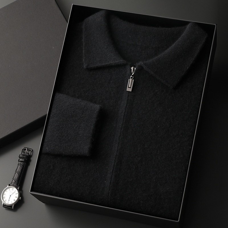 New Men's Cardigan Long Sleeve Sweater Coat - Image 3