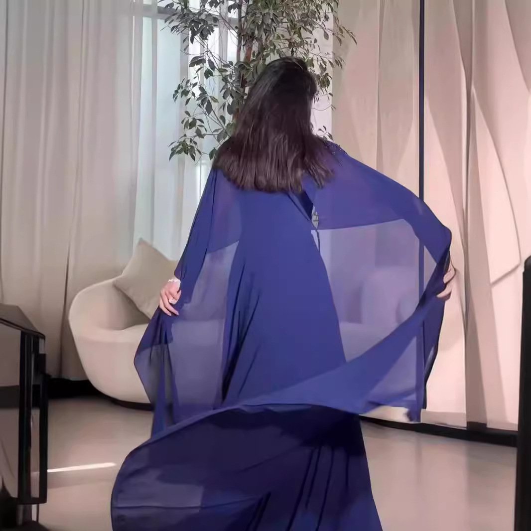 Large V-neck Rhinestone High-grade Dress Fairy - Image 2