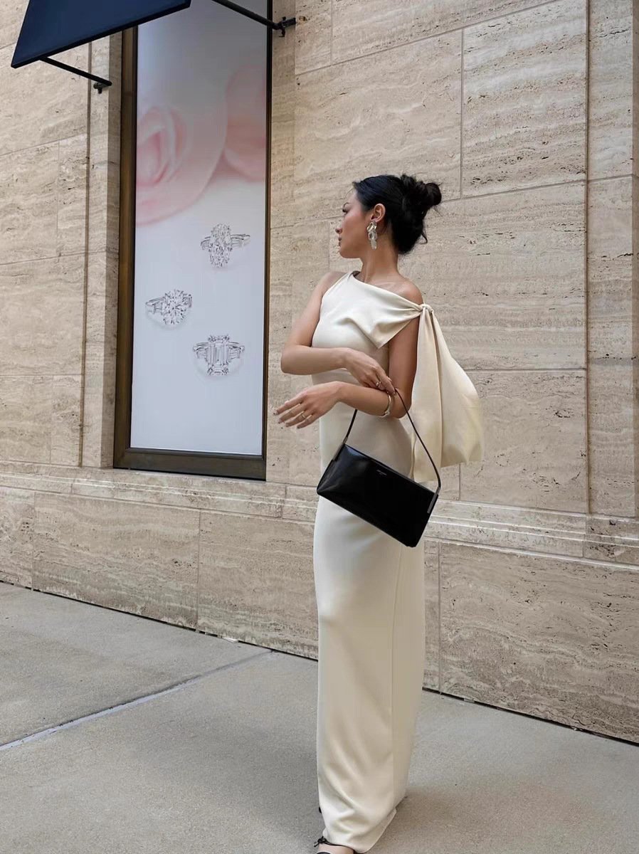 Sloping Shoulder New Women's Fashion Dress - Image 6