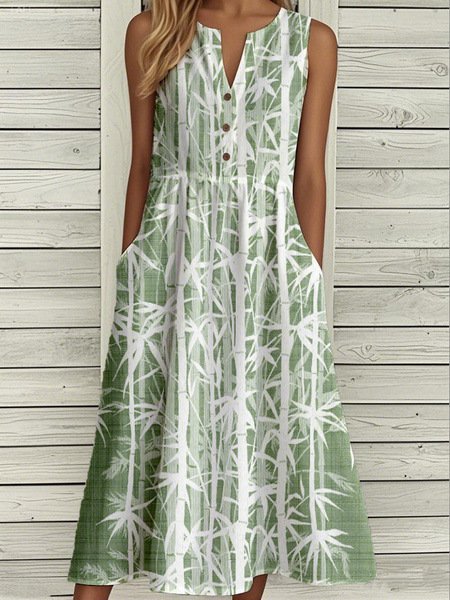 Women's Casual V-neck Sleeveless Dress - Image 5