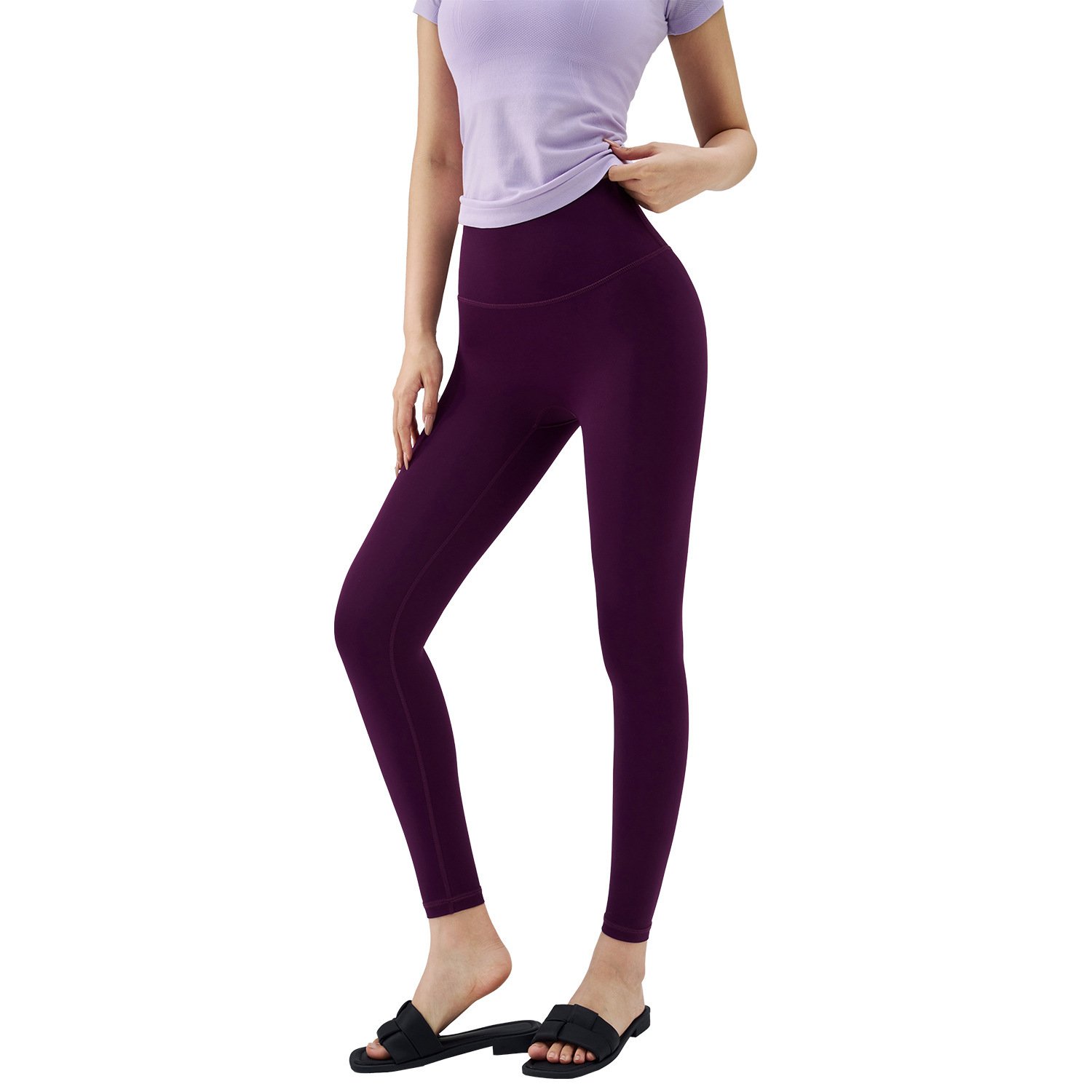 High Waist Hip Lift Anti-curling Tight Sports Pants - Image 2