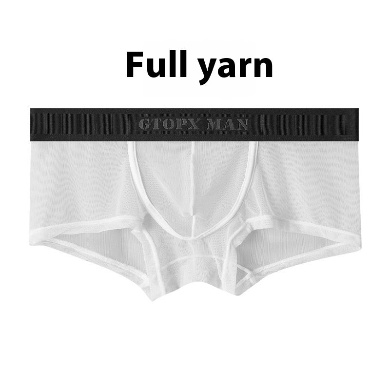 Personality Ice Silk U Convex Low Waist Thin Transparent Sexy Mesh Breathable Briefs - Image 6