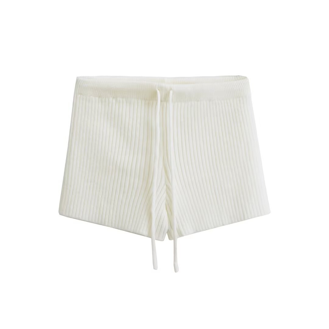 Elastic Elastic Hip Knitted Shorts Women's Knitted Shorts - Image 9