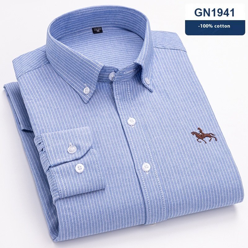 Men's Cotton Long-sleeved Casual Shirt - Image 7