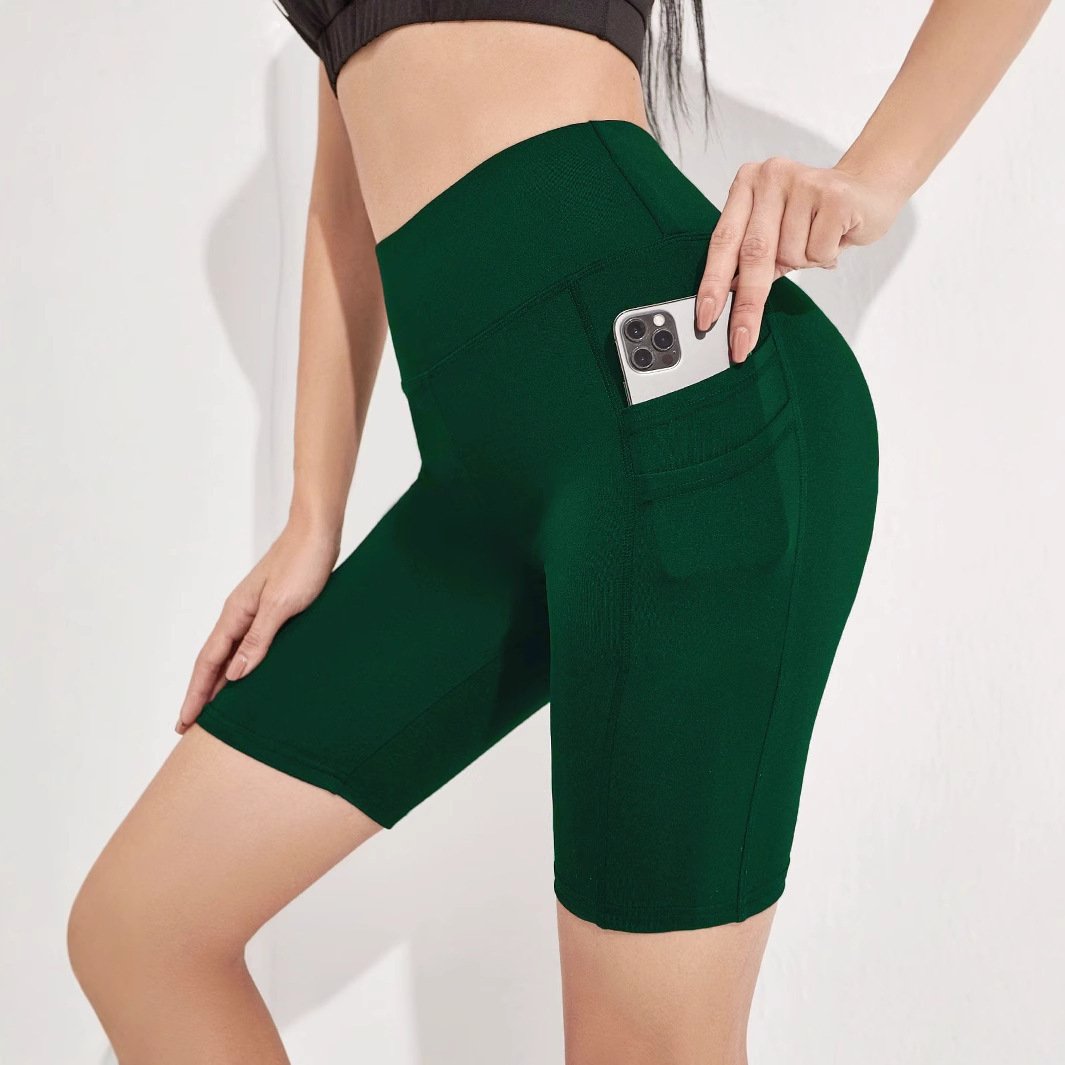 Women's Plus Size Yoga Sports Side Phone Pocket Leggings - Image 3
