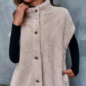 Women's Autumn And Winter Plush Vest Cardigan